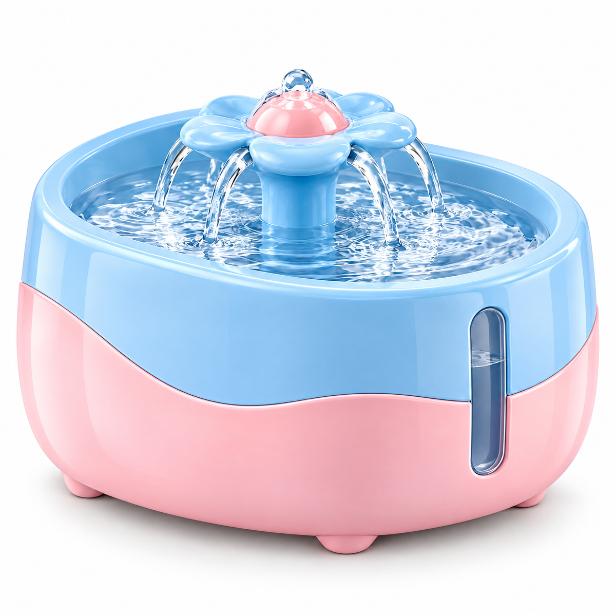 Pink and Blue Pet Water Fountain