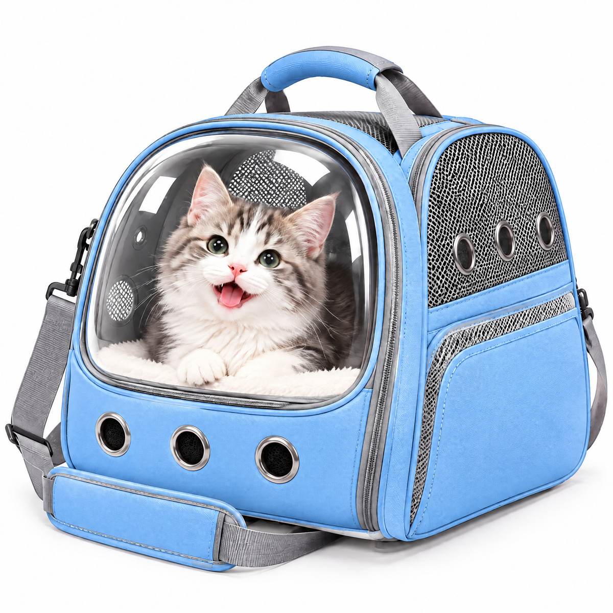 Pink Bubble-Window Pet Backpack
