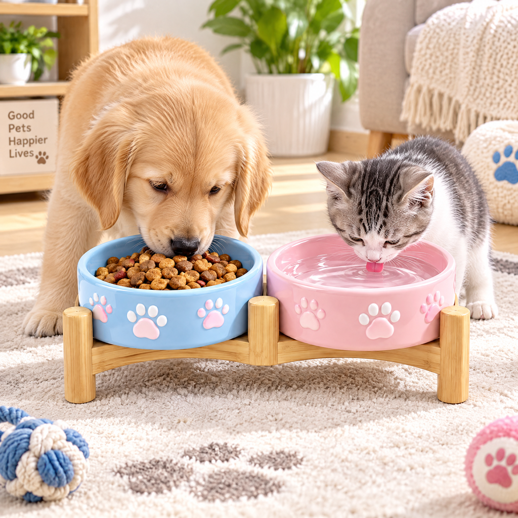 Raised Double Pet Bowl Set