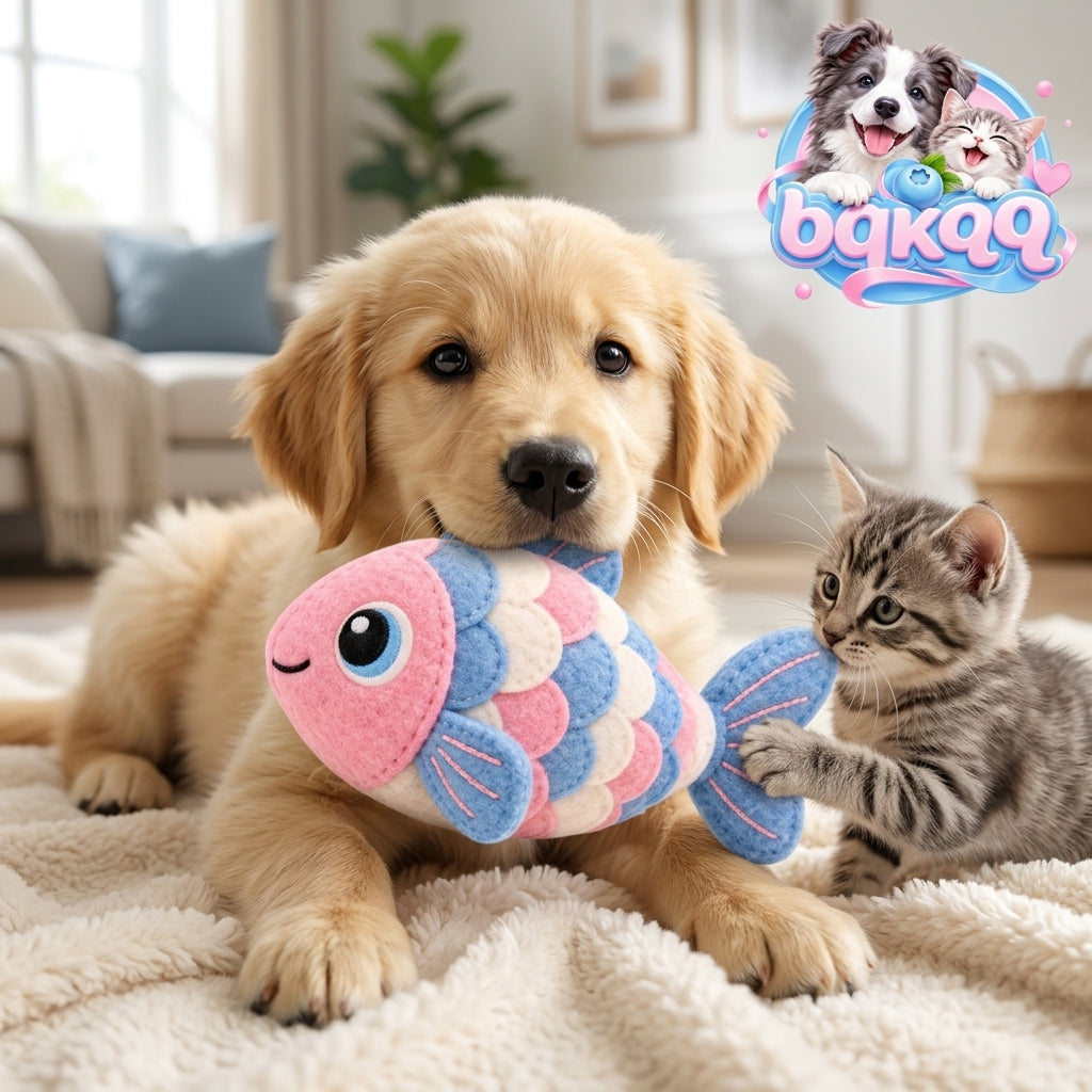 Colorful Fish Plush Pet Toy