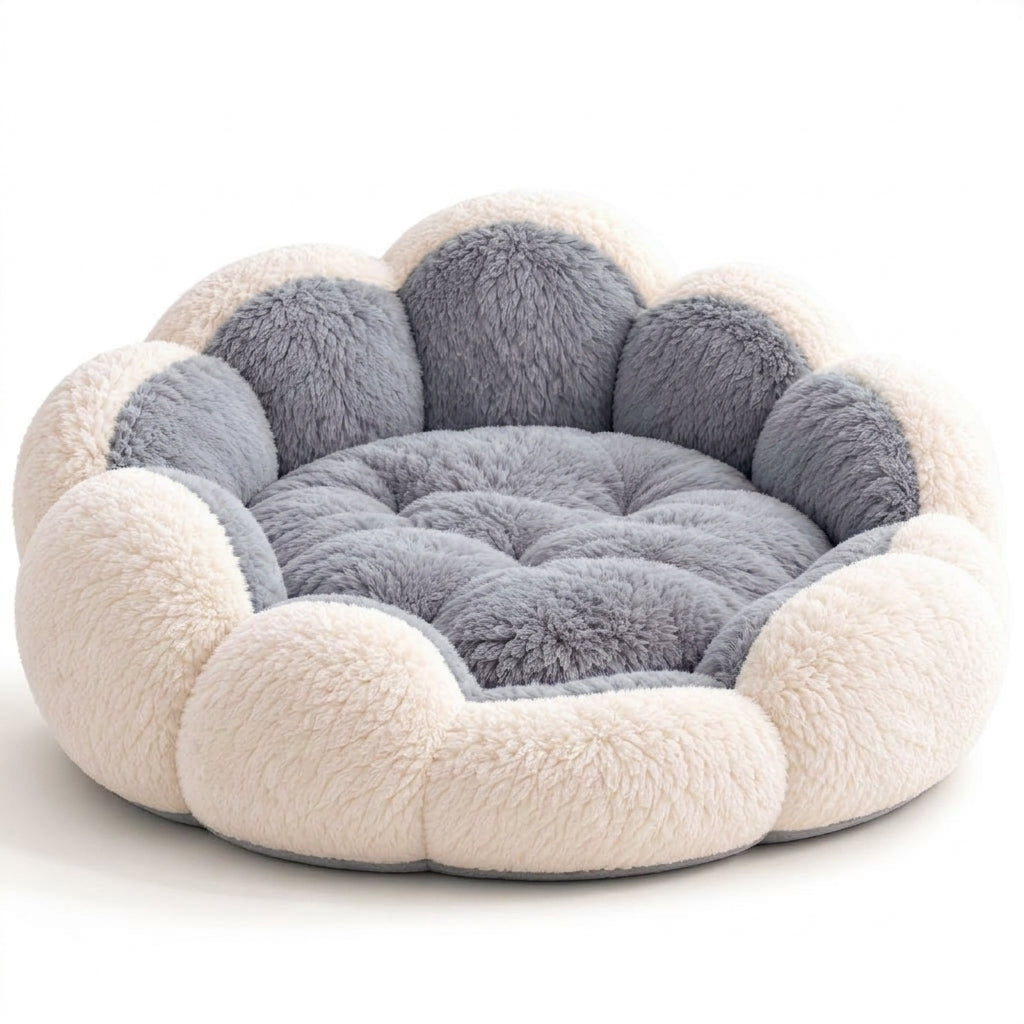 Pink and Cream Flower Pet Bed