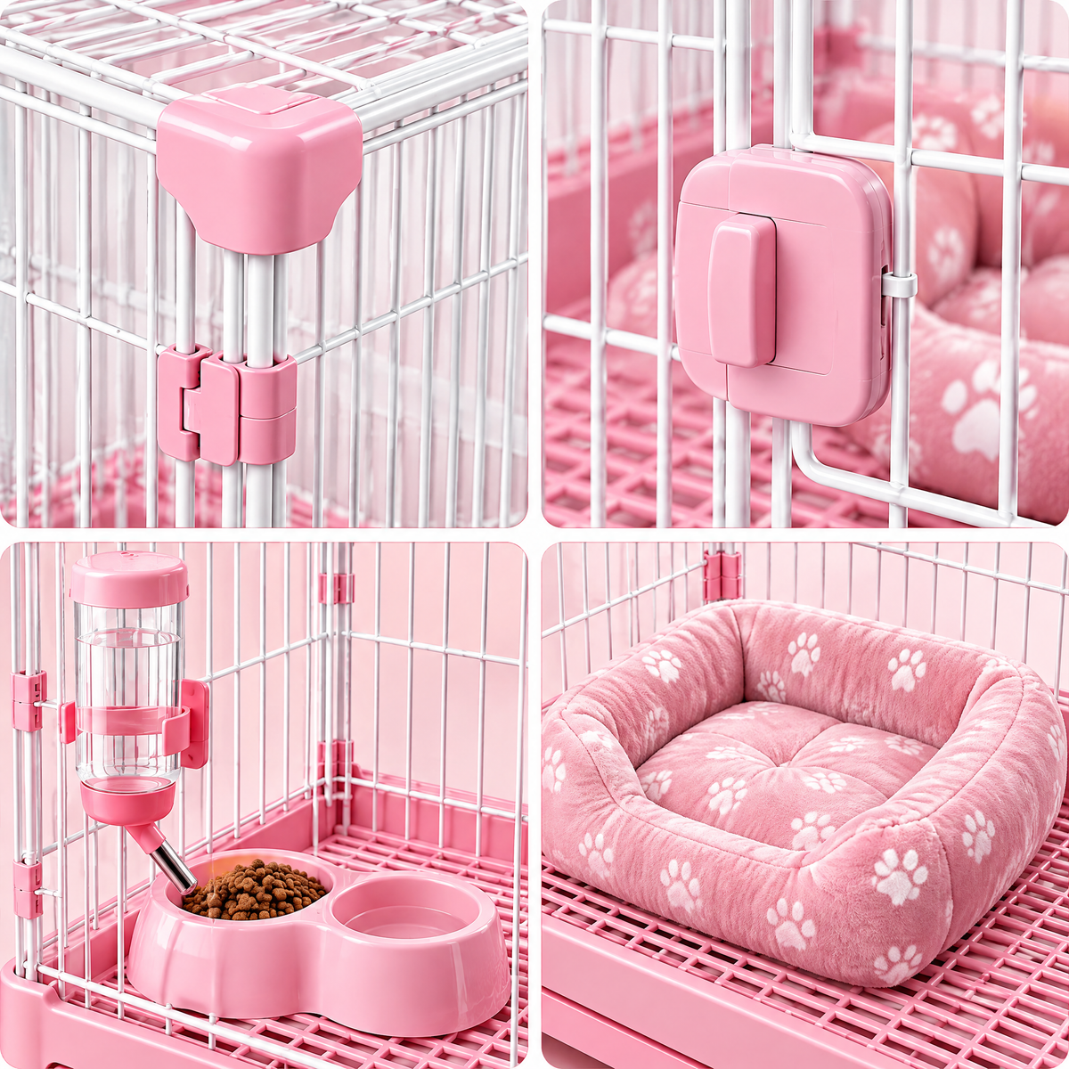 Pink Wire Pet Cage