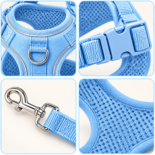 Blue Pet Harness and Leash Set