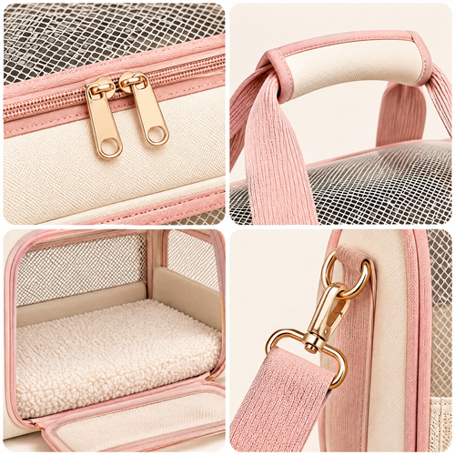 Blush Pink Pet Carrier Bag