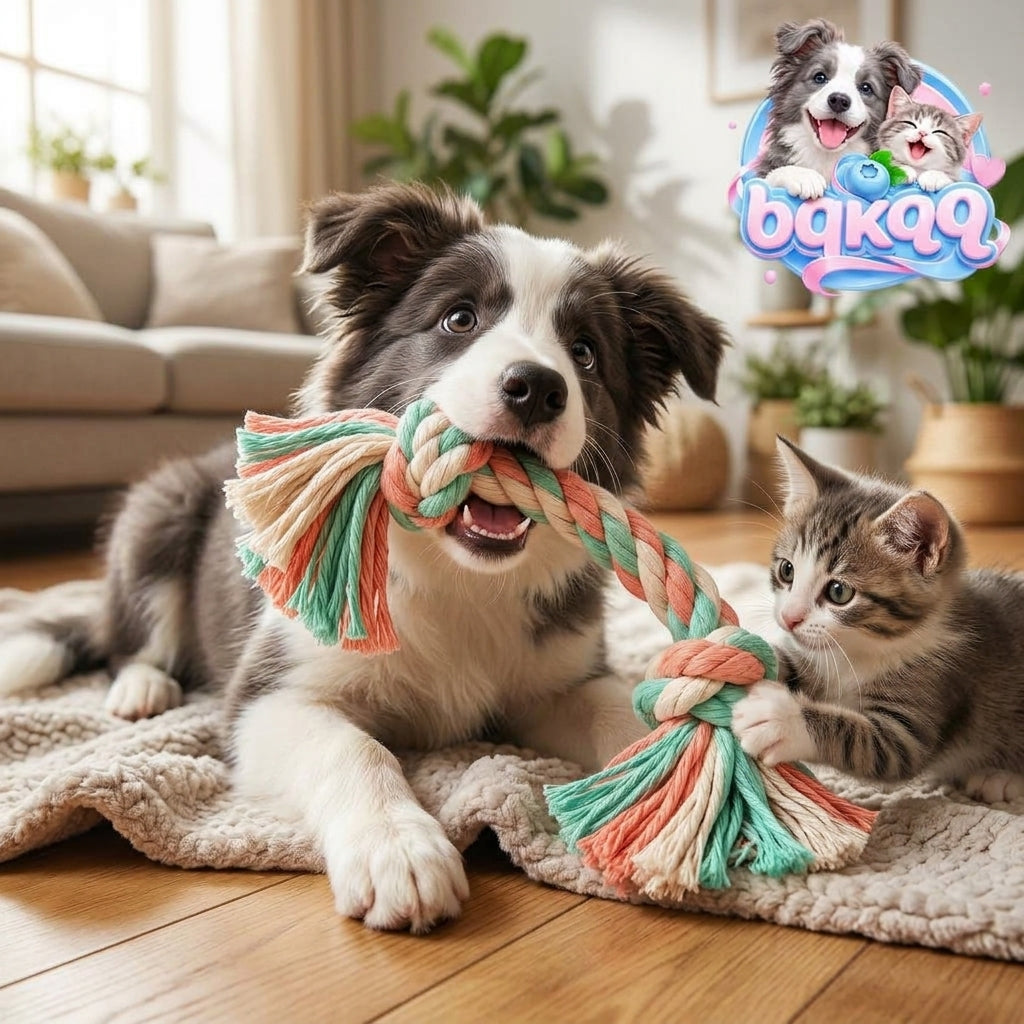 Pastel Knotted Rope Dog Toy