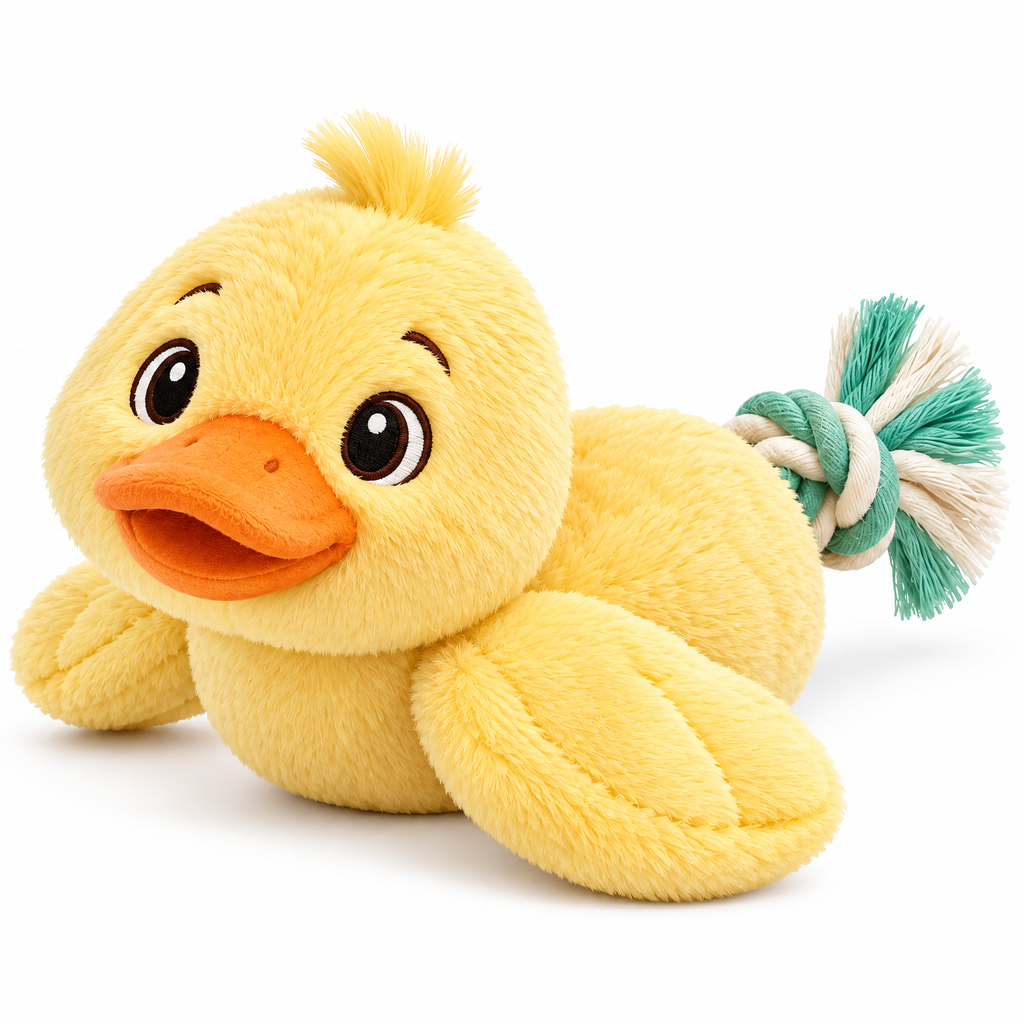 Yellow Duck Plush Pet Toy