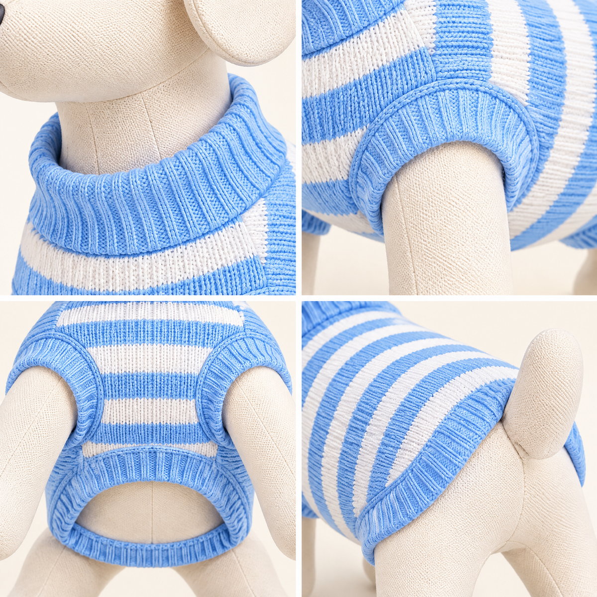 Blue Striped Dog Sweater