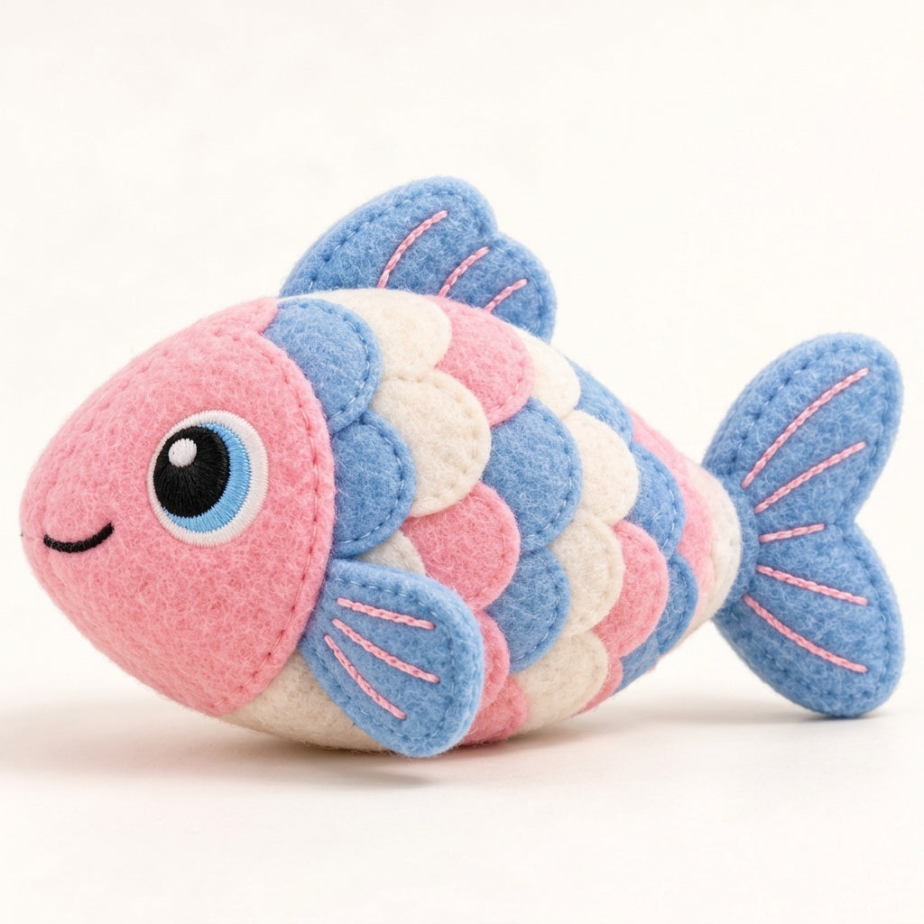 Colorful Fish Plush Pet Toy