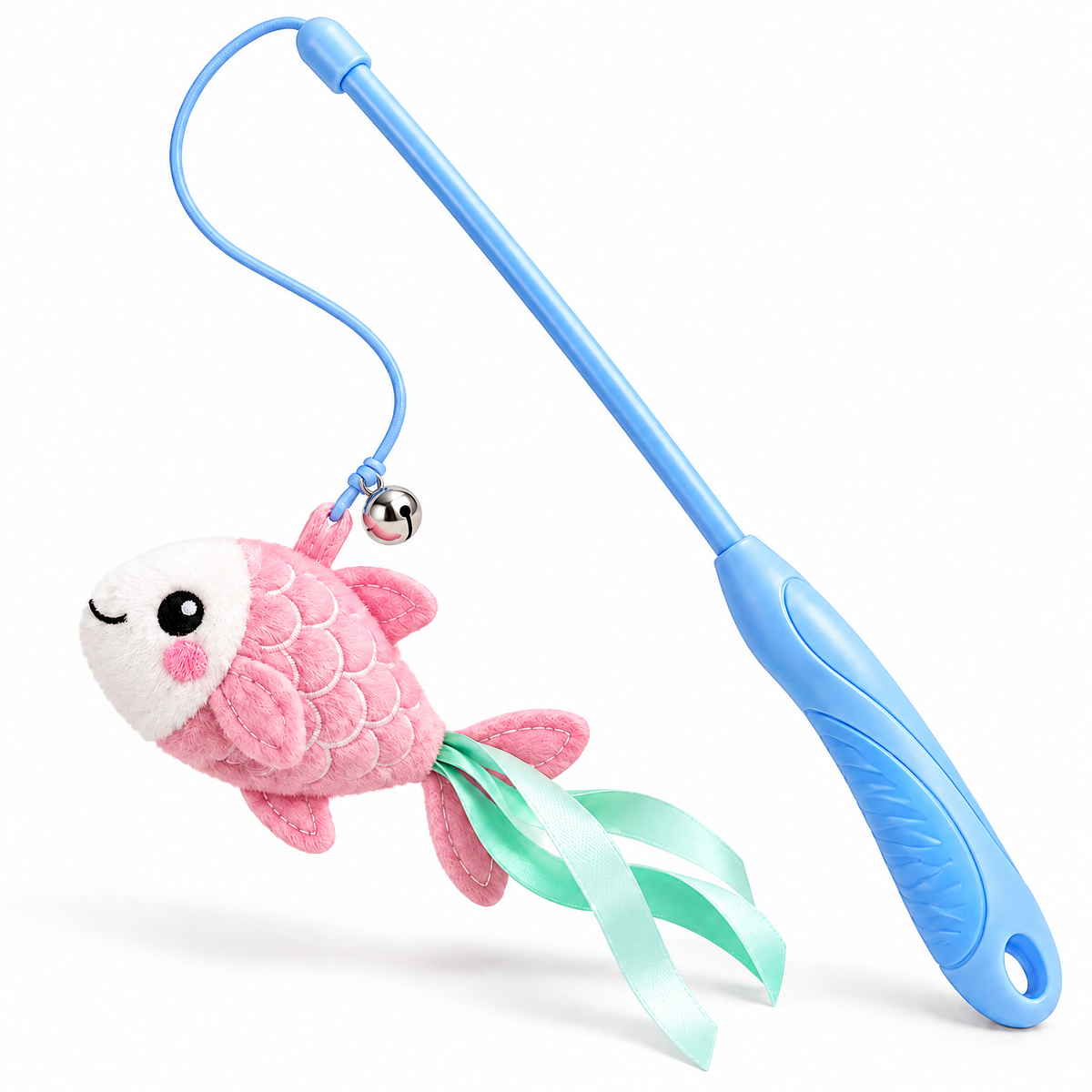 Fish Teaser Wand Cat Toy