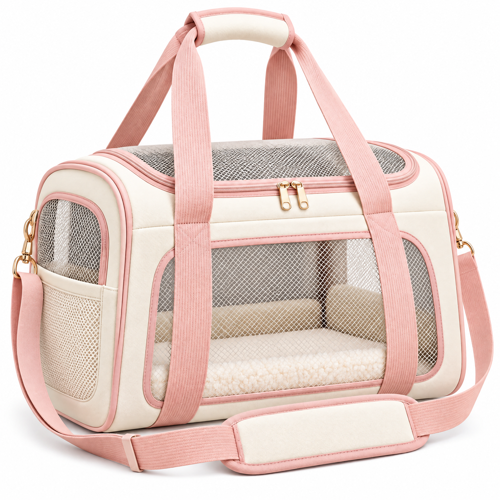 Blush Pink Pet Carrier Bag