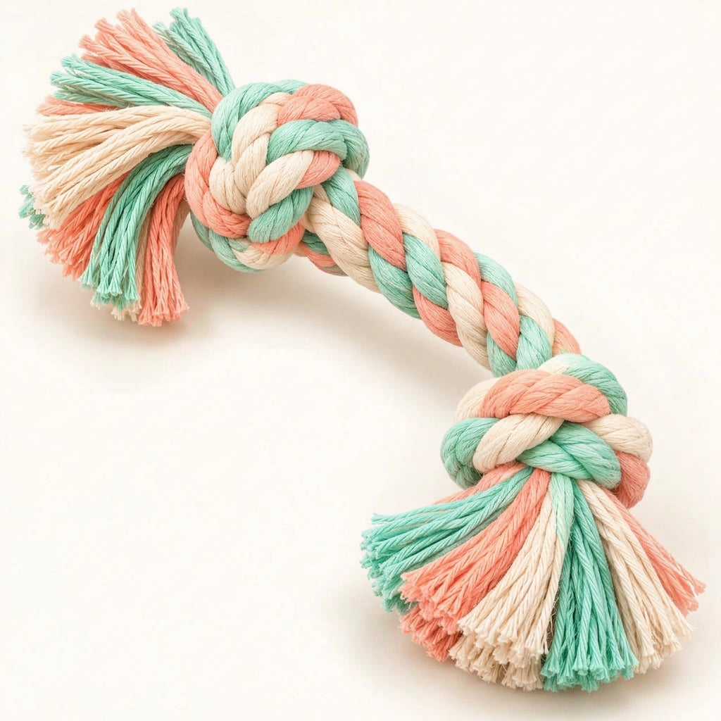 Pastel Knotted Rope Dog Toy
