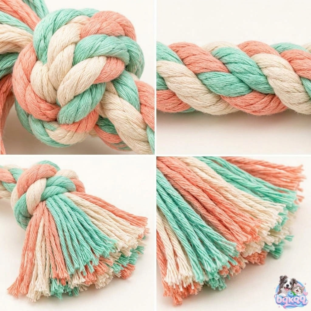 Pastel Knotted Rope Dog Toy
