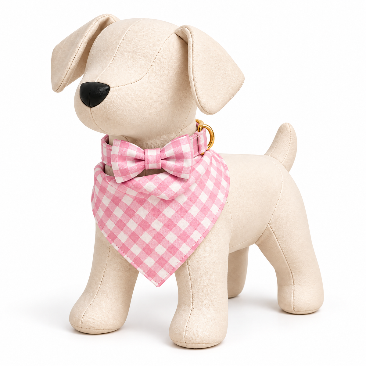Mint Gingham Dog Bandana